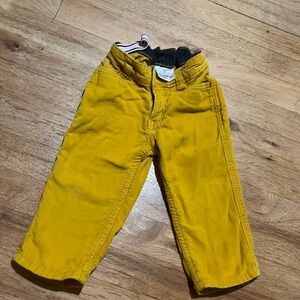Hanna Andersson 80, 18-24 Mos 100% Cotton Gold Yellow Corduroy Pants Adjustable